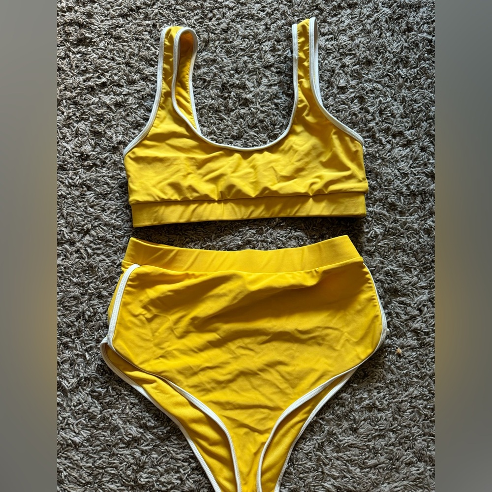 Yellow High Waisted Bikini
